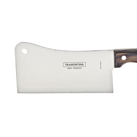 Dao Chặt Tramontina Lưỡi Rộng Chất Liệu Thép Không Gỉ Cán Gỗ Lưỡi 16cm