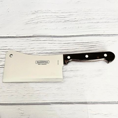 Dao Chặt Tramontina Lưỡi Rộng Chất Liệu Thép Không Gỉ Cán Gỗ Lưỡi 16cm