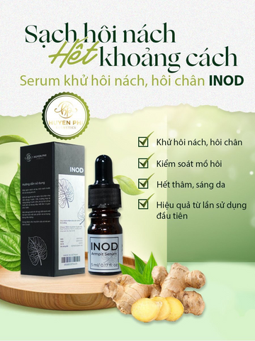 Serum Inod Khử Mùi Hôi Nách & Chân 5ml - Hỗ Trợ Giảm Thâm Da, Dùng Được Cho Nam Nữ