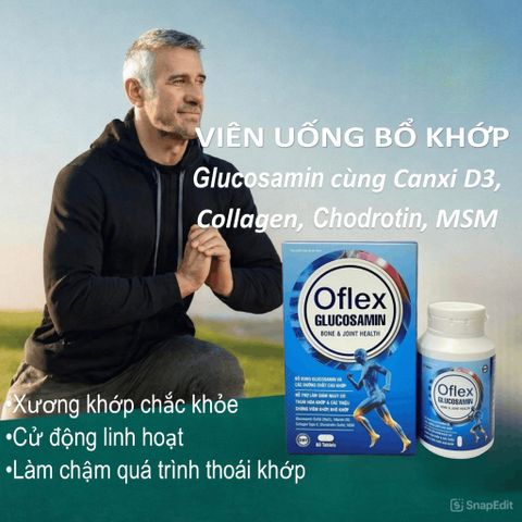 Viên uống Oflex-Glucosamin cho gân cốt chắc khỏe, thoải mái vận động (Hộp 60 viên)