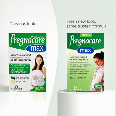 [Mẫu Mới] Viên Bổ Sung Vitamin & Khoáng Chất Cho Phụ nữ Mang Thai - Vitabiotics Pregnacare Max - 84 viên - S/P Chuẩn UK 