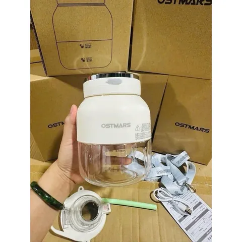 Máy Xay Sinh Tố Cầm Tay Mini Ostmars - Sạc Tích Điện, Dung Tích 500ml