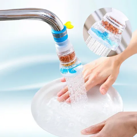 Vòi lọc nước rửa bát tăng áp xoay 360 có thể kéo dài chống bắn nước