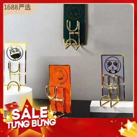 Móc Dán Tường Treo Chậu Thau Thớt Đồ Dùng Phòng Tắm Nhà Bếp - Inox Thép Không Gỉ Keo Dính Siêu Chắc