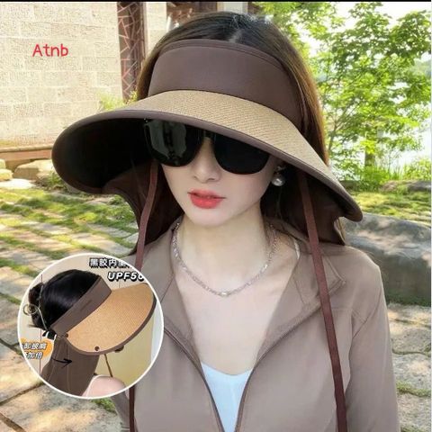 Mũ Cót Vành Rộng Đi Biển Cao Cấp - Nón Cót Nữ Phối Dây Nơ Ren Thêu Hoa Vintage Gấp Gọn Siêu Xinh