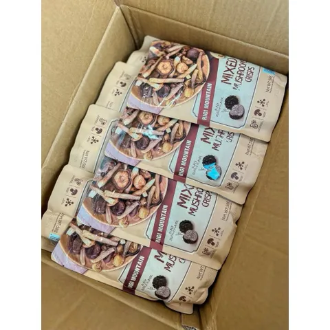 Nấm Sấy Giòn Mixed Mushrooms Crisps 58g – Snack Nấm Giòn Vị Truffle Đen Ăn Vặt