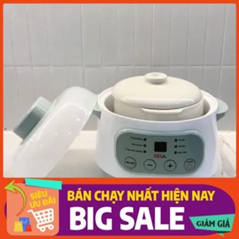 Nồi Nấu Cháo Chậm Seka Chính Hãng Cao Cấp - Dung Tích 1L, Đa Năng và Tiện Lợi