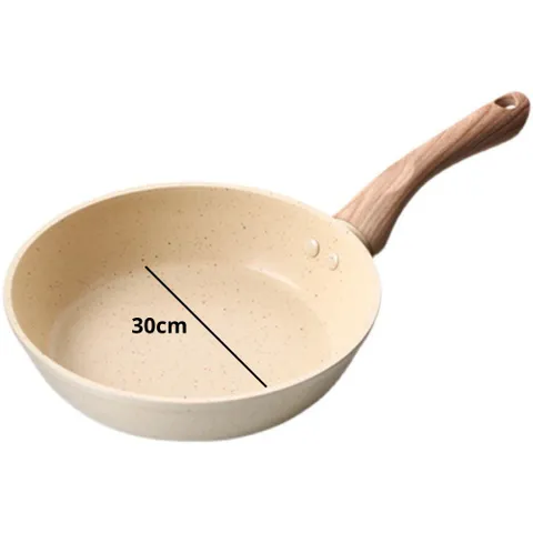 Chảo Chống Dính Bếp Từ Vân Đá Cạn Lòng 20/24/26/28cm - Chảo Dùng Mọi Loại Bếp