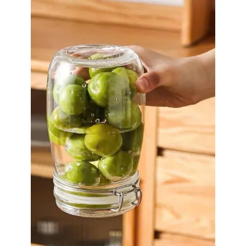Bình Thủy Tinh Nắp Cài Kín Hơi 1L 2L 3L - Hũ Ngâm Hoa Quả, Đựng Thực Phẩm Cao Cấp