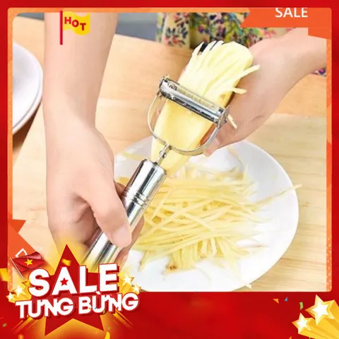 Nạo rau củ quả inox 2in1 không gỉ dụng cụ nhà bếp tiện lợi