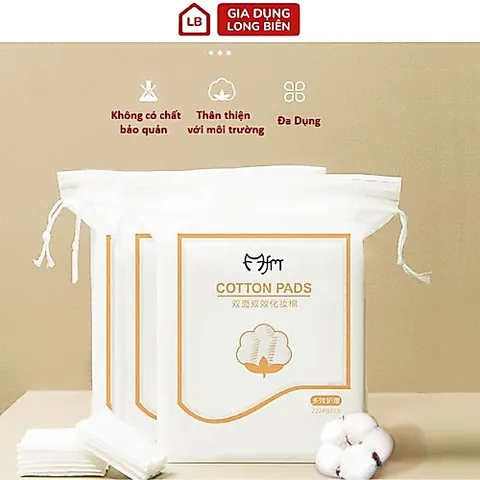 Bông Tẩy Trang 222 Miếng - Mềm Mại, Tiện Lợi và An Toàn Cho Da