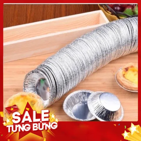 Set 50 Đế Cốc Chén Khuôn giấy bạc nướng thực phẩm, nướng bánh, nướng hàu...