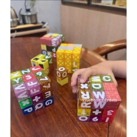 Bộ Đồ Chơi Gạch Nam Châm Xếp Hình Mini Thông Minh Cho Bé, Đồ Chơi Phát Triển Trí Tuệ Học Chữ Số Cho Bé Trai Bé Gái