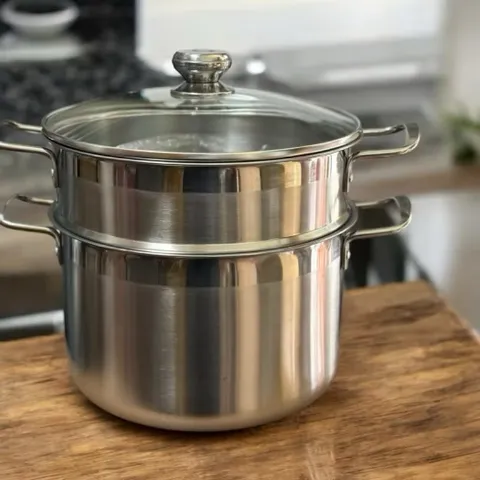 Bộ Nồi Hấp Nắp inox 28cm - Dùng Được Bếp Từ, Thanh Lý Giá Rẻ
