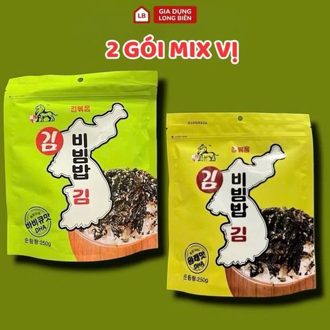 Rong Biển Gia Vị Hàn Quốc 250g Rong Biển Giòn Tan Thơm Ngon, Trộn Cơm/Ăn Liền Bibimbap