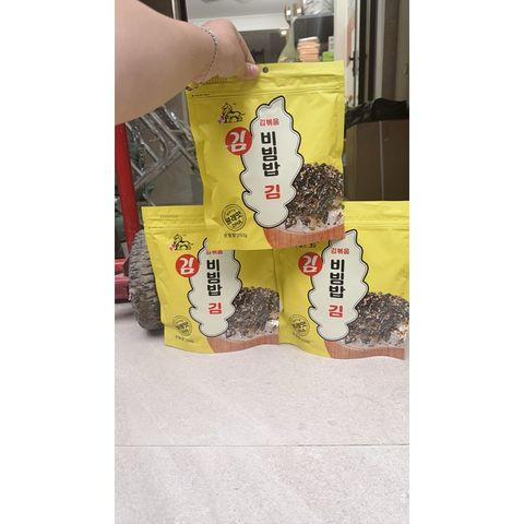Rong Biển Gia Vị Hàn Quốc 250g Rong Biển Giòn Tan Thơm Ngon, Trộn Cơm/Ăn Liền Bibimbap