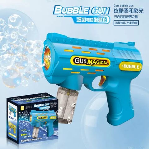 Súng Thổi Bong Bóng Tự Động Có Đèn Nhạc Sinh Động Cho Bé - Đồ Chơi Vận Động Ngoài Trời Cao Cấp