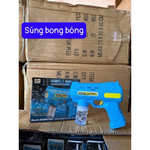 Súng Thổi Bong Bóng Tự Động Có Đèn Nhạc Sinh Động Cho Bé - Đồ Chơi Vận Động Ngoài Trời Cao Cấp