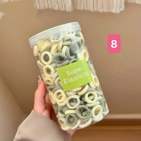 Hộp 200 Dây Buộc Tóc Chun Vải Co Giãn Siêu Bền Mix Màu Phong Cách Hàn Quốc Đáng Yêu Cho Bé Và Bạn Nữ