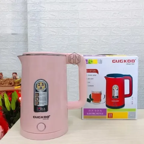 Bình Siêu Tốc 2.5L Cuckoo Gugkdo GD-ST20 - Ruột Inox 304 Siêu Bền, Công Suất 1500W Đun Nhanh, Đủ Màu Pastel