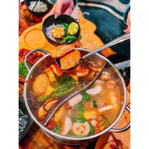 [Thanh Lý Xả Kho] Nồi Lẩu 2 Ngăn Inox Mới 100%, Nồi Lẩu Hai Vị Uyên Ương Size Lớn Dùng Cho Mọi Loại Bếp Tiện Lợi