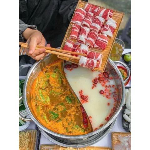 [Thanh Lý Xả Kho] Nồi Lẩu 2 Ngăn Inox Mới 100%, Nồi Lẩu Hai Vị Uyên Ương Size Lớn Dùng Cho Mọi Loại Bếp Tiện Lợi