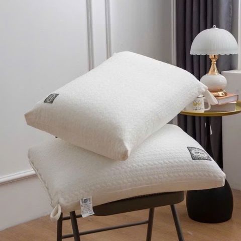 Combo 2 Ruột Gối Nằm Cao Cấp DEEP SLEEP - Cặp Gối Ngủ Chống Đau Vai Gáy, Bông Đậu Nành Kháng Khuẩn Ép Chân Không