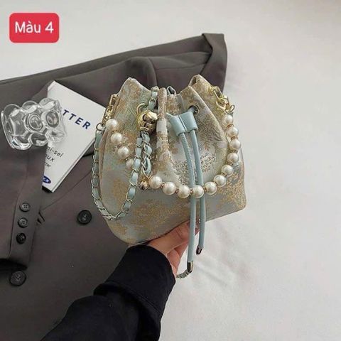 Túi Xô Thêu THUYCHAN Phong Cách Trung Hoa - Dây Rút Điều Chỉnh, Thời Trang