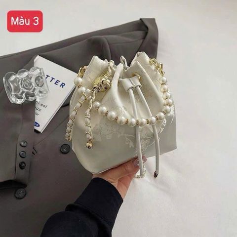 Túi Xô Thêu THUYCHAN Phong Cách Trung Hoa - Dây Rút Điều Chỉnh, Thời Trang