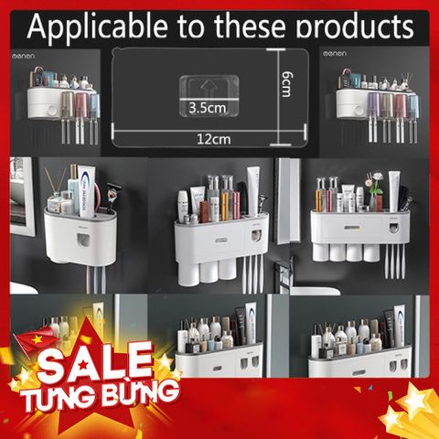 Miếng dán  Kệ Nhà Tắm Đa Năng Đựng dầu gội đầu, Miếng Dán Bộ Nhả Kem Đánh Răng Tự Động ,Hộp Giấy Vệ Sinh OENON