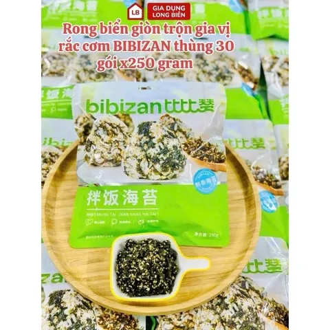Sỉ 10 Gói Rong Biển Ăn Liền BIBIZAN Rong Biển Trộn Cơm Rong Biển Cho Bé Túi 250 Gram