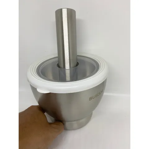 Bộ Chày Cối Inox 304 Có Nắp Đậy, Chày Cối Nguyên Khối Dã Đồ Cực Nhuyễn Mịn Tiện Lợi Cho Gia Đình