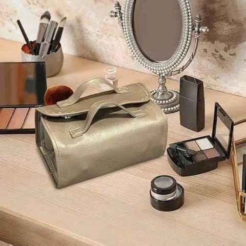 Túi Đựng Mỹ Phẩm 4 Trong 1 Cao Cấp - Túi Cuộn Trang Điểm Tách Rời Thông Minh Chống Thấm Nước Cho Du Lịch