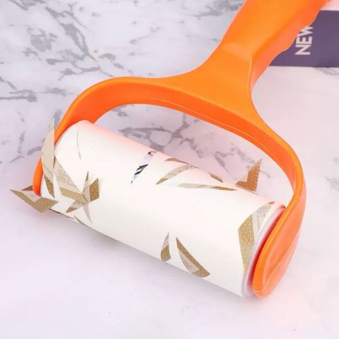 Con Lăn Bụi Quần Áo Họa Tiết Cute - Bộ Cây Lăn Bụi Kèm 6 Lõi Thay Thế Làm Sạch Lông Thú Cưng, Ga Giường, Sofa