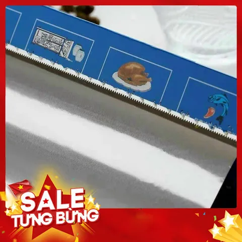 Cuộn giấy bạc nướng nhôm 10 mét bọc thực phẩm hâm nóng cho nồi chiên