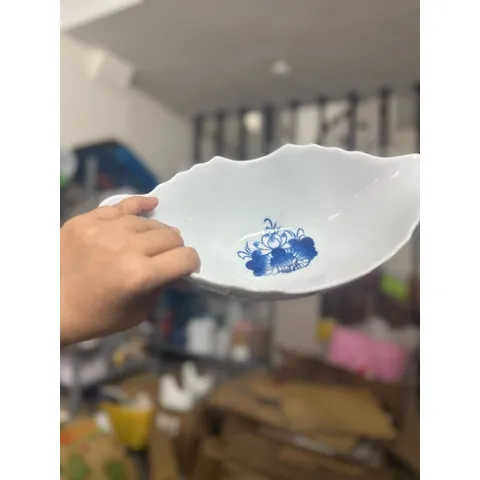 Đĩa Gà Sứ Cao Cấp - Thiết Kế Sang Trọng - Dùng Để Trang Trí Bàn Tiệc họa tiết hoa văn