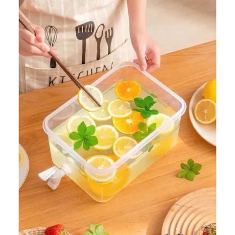 Bình Đựng Nước Có Vòi 5L Hộp Đựng Nước Trái Cây Trong Tủ Lạnh – Bình Nước Detox, Trà Chanh, Nước Ép Có Van Rót Tiện Lợi