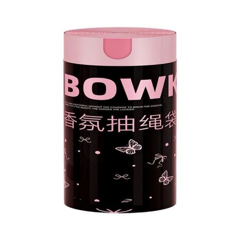 Cuộn 100 Túi Rác Đen Dây Rút Tự Động In Họa Tiết Nơ Sang Trọng, Túi Đựng Rác Gia Đình Siêu Dai Chống Rò Rỉ