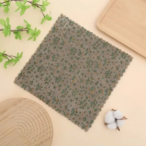 Combo 4 Khăn Lau Vệ Sinh Bếp Đa Năng 30cm – Sợi Microfiber Siêu Thấm, Họa Tiết Hoa Cỏ Decor Xinh Xắn