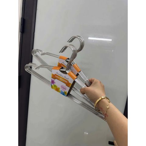 Móc Inox Treo Quần Áo Người Lớn Dày 3mm - Inox 304 Chất Lượng, Đầu Bo Tròn (Chiều Dài 40cm)