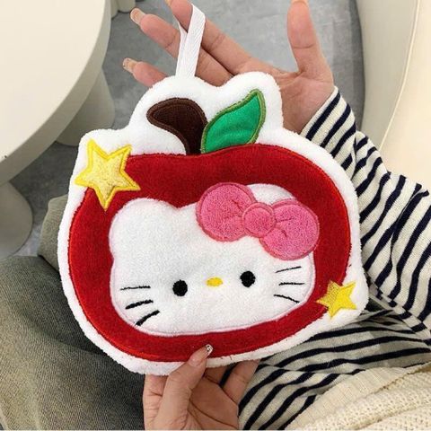 Combo 2 Khăn Lau Tay Nhà Bếp Hình Hello Kitty Dễ Thương – Khăn Lau Đa Năng Thấm Hút Cực Tốt, Mềm Mịn Có Móc Treo