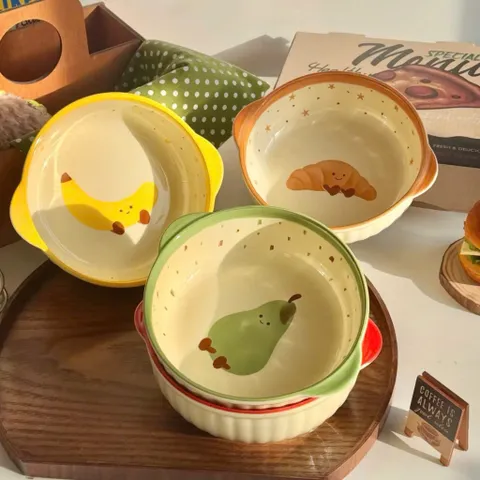Set 4 Bát Chấm Sứ Mini TopGia Hình Trái Cây Dễ Thương, Chén Đựng Gia Vị Nước Chấm Decor Bàn Ăn Cao Cấp