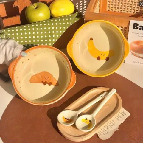 Set 4 Bát Chấm Sứ Mini TopGia Hình Trái Cây Dễ Thương, Chén Đựng Gia Vị Nước Chấm Decor Bàn Ăn Cao Cấp