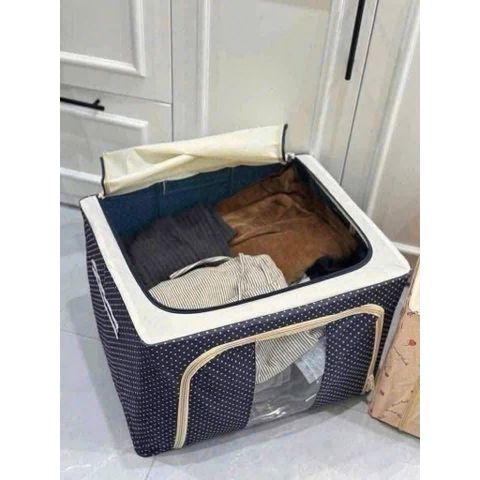 Túi Vải Đựng Quần Áo Khung Sắt Đa Năng - Thùng Đựng Chăn Màn Đồ Chơi Gấp Gọn Có Khung Thép Chắc Chắn