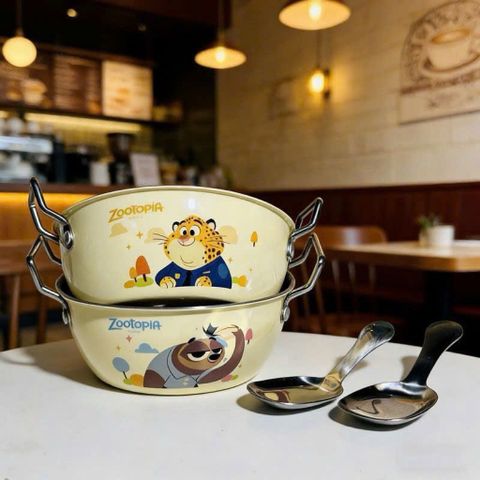 Bát Inox Cho Bé Ăn Dặm Zootopia Kèm Thìa – Bát Ăn Chống Nóng Cách Nhiệt Cao Cấp, Họa Tiết Hoạt Hình Đáng Yêu