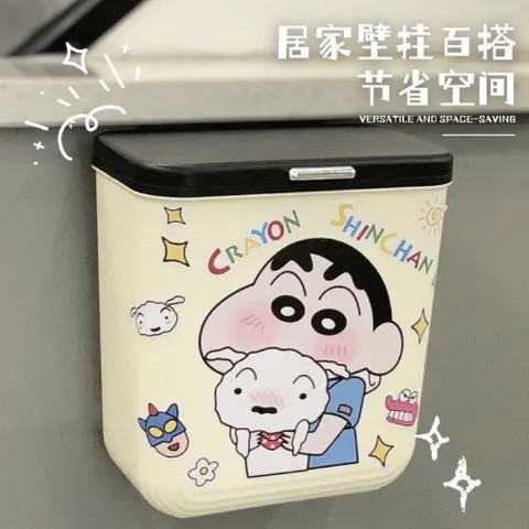 Thùng Rác Treo Tủ Bếp Dán Tường Shin Chan Đáng Yêu - Dung Tích 8L - 12L Tiện Lợi