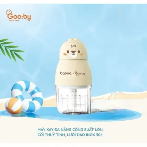 Máy Xay Thịt Đa Năng Goooby Cối Inox 304 Cao Cấp - Dung Tích 0.3L, Lưỡi Dao Kép Siêu Bén, Xay Nhuyễn Mọi Thực Phẩm