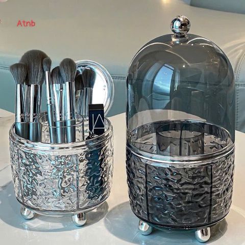 Hộp Đựng Cọ Trang Điểm Có Nắp Chống Bụi Cao Cấp – Khay Đựng Mỹ Phẩm Bàn Trang Điểm Sang Trọng
