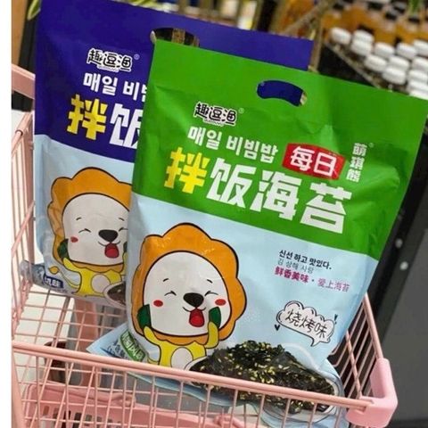 Combo 3 Gói Rong Biển Ăn Liền Gói 128Gr Rắc Cơm, Cuộn Cơm Cho Bé Rong Biển Nội Địa Trung Siêu Ngon