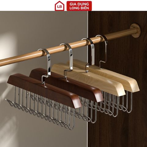 Combo 2 Móc Treo Quần Áo Gỗ 8 Chấu Đa Năng - Tiện Lợi và Sang Trọng